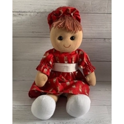 Christmas rag doll red dress