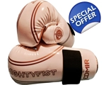 MIGHTYFIST EDMIR WHITE AND GOLD OPEN HAND SPARRI..
