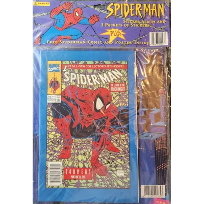 Spider-Man - Sticker Album with 3 Stickers Packs, Comic and Poster (1995)