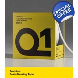 Q1 Foam Masking Tape 13mm x 50mtr Roll