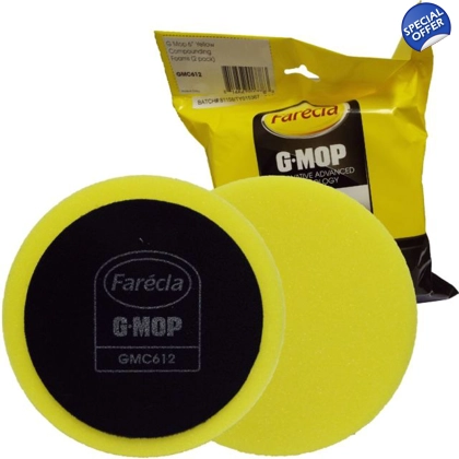 Farecla G Mop Yellow Compounding Foam Pads Pack of 2 Farecla G Mop Yellow Compounding Foam Pads Pack of 2