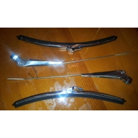 Stainless steel wiper blades and arm kit