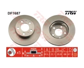 Solid 240 front brake disks Pair