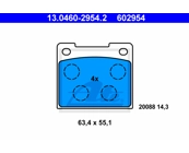 Rear brake pads for Girling Caliper 240 ATE mauf..