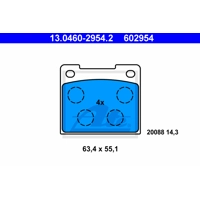 Rear brake pads for Girling Caliper 240 ATE maufactured