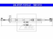 200 series rear handbrake cable