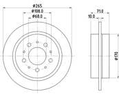 Rear brake disks 960 IRS S90 V90 265mm