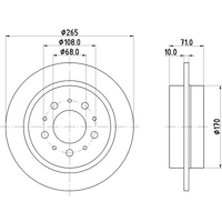 Rear brake disks 960 IRS S90 V90 265mm