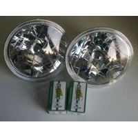 Crystal Halogen Headlamps Pair with Bulbs 120, 1800 and 140 66