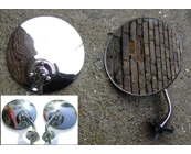 Stainless steel Mirrors Pair