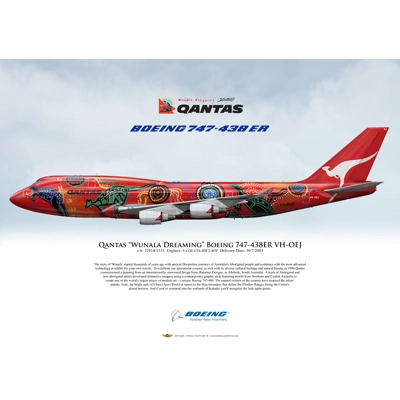 Qantas "Wunala Dreaming" Boeing 747-438ER VH-OEJ