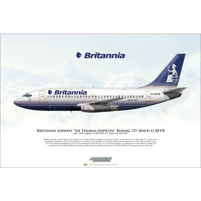 Britannia Airways "Sir Thomas Sopwith" Boeing 737-204A G-BFVB Britannia Airways "Sir Thomas Sopwith" Boeing 737-204A G-BFVB