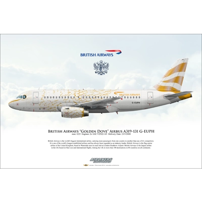 British Airways Golden Dove Airbus A319-131 G-EUPH British Airways Golden Dove Airbus A319-131 G-EUPH