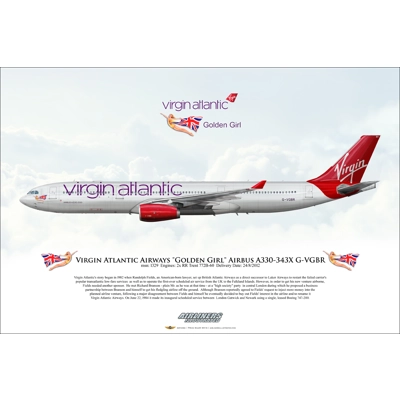 Virgin Atlantic Airways Golden Girl Airbus A330-343X G-VGBR Virgin Atlantic Airways Golden Girl Airbus A330-343X G-VGBR