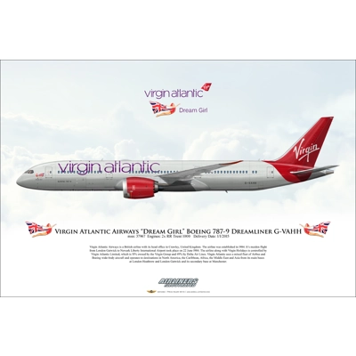 Virgin Atlantic Airways "Dream Girl" Boeing 787-9 Dreamliner G-VAHH Virgin Atlantic Airways "Dream Girl" Boeing 787-9 Dreamliner G-VAHH