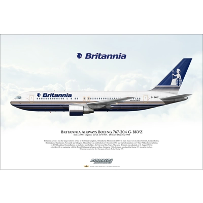 Britannia Airways Boeing 767-204 G-BKVZ Britannia Airways Boeing 767-204 G-BKVZ