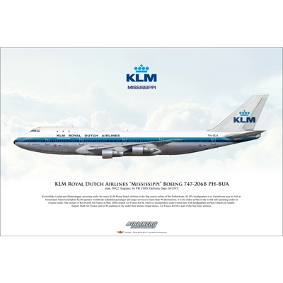 KLM Royal Dutch Airlines "Mississippi" Boeing 747-206B PH-BUA