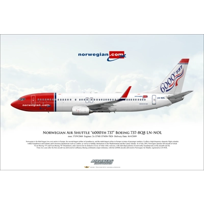 Norwegian Air Shuttle "6000th 737" Boeing 737-8Q8 LN-NOL
