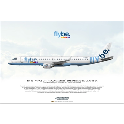 Flybe "Wings of the Community" Embraer ERJ-195LR G-FBEA Flybe "Wings of the Community" Embraer ERJ-195LR G-FBEA