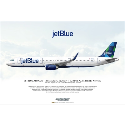 jetBlue Airways "This Magic MoMint" Airbus A321-231SL N946JL