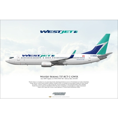 WestJet Airlines Boeing 737-8CT C-GWSX WestJet Airlines Boeing 737-8CT C-GWSX