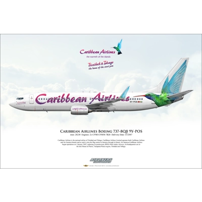 Caribbean Airlines Boeing 737-8Q8 9Y-POS Caribbean Airlines Boeing 737-8Q8 9Y-POS