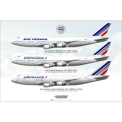 Air France Boeing 747 F-GEXA F-GITJ F-GIUA