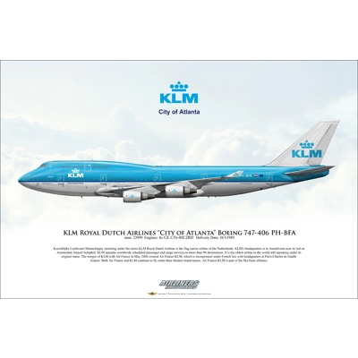 KLM Royal Dutch Airlines "City of Atlanta" Boeing 747-406 PH-BFA