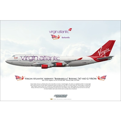 Virgin Atlantic Airways "Barbarella" Boeing 747-443 G-VROM Virgin Atlantic Airways "Barbarella" Boeing 747-443 G-VROM