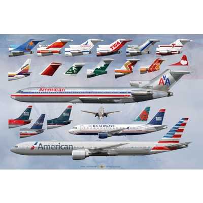 American Airlines Genealogy Artwork American Airlines Genealogy Artwork