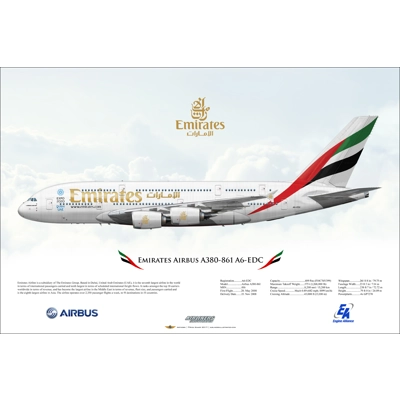 Emirates Airbus A380-861 A6-EDC Emirates Airbus A380-861 A6-EDC