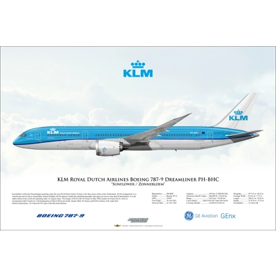 KLM Royal Dutch Airlines "Zonnebloem" Boeing 787-9 Dreamliner PH-BHC