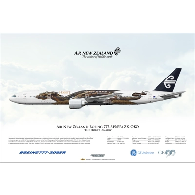 Air New Zealand "The Hobbit -Smaug" Boeing 777-319ER ZK-OKO