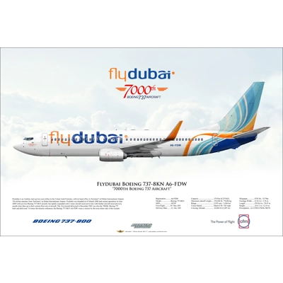 Flydubai Boeing 737-8KN A6-FDW "7000th Boeing 737 Aircraft" Flydubai Boeing 737-8KN A6-FDW "7000th Boeing 737 Aircraft"