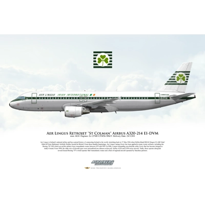 Aer Lingus Retrojet St Colman Airbus A320-214 EI-DVM