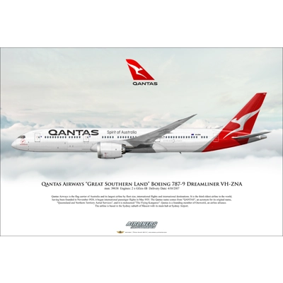Qantas “Great Southern Land” Boeing 787-9 Dreamliner VH-ZNA