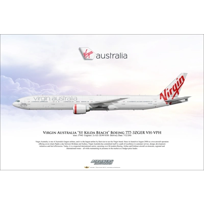 Virgin Australia "St Kilda Beach" Boeing 777-3ZGER VH-VPH