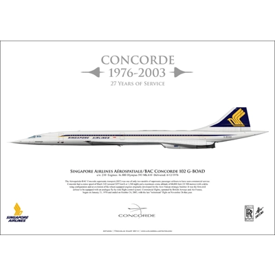 Singapore Airlines Aérospatiale BAC Concorde 102 G-BOAD Singapore Airlines Aérospatiale BAC Concorde 102 G-BOAD