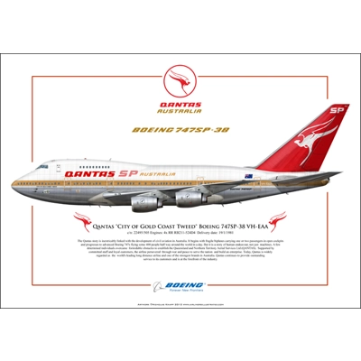 Qantas Airways "City of Gold Coast Tweed" Boeing 747SP-38 VH-EAA