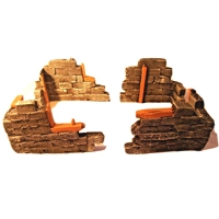 Destroyed buildings 1.32 scale for military modeling, dior..