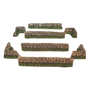 15mm Wargaming Terrain Brick Walls & Corners Set Modular Diorama Napoleonic ACW WW2