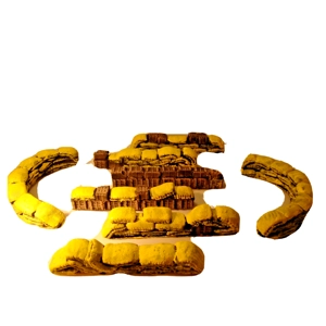 K5 28mm Wargaming Sandbags Biscuit Boxes Zulu Rorkes Drift Terrain Diorama Set