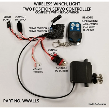 Wireless Winch, Light and Two Position Servo Controller