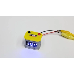 Car Battery with Blue LED Volt Display