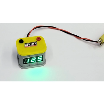 Car Battery with Green LED Volt Meter