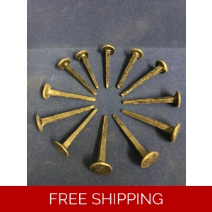 PACK OF 12 BLACK RUSTIC DOOR STUDS