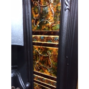 Set of 6 Original Arts & Crafts Tiles & 8 Spacers