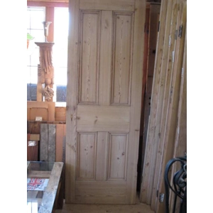 Reclaimed Victorian 4-panel Pine Door - stripped