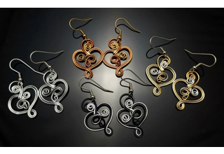 Heart Dangle Earrings