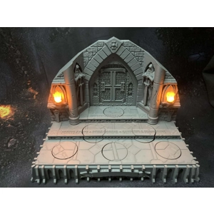 Grimdark Vault of Secrets Display Plinth: LED Lighting, Miniature Bases (W205xD133xH150mm)